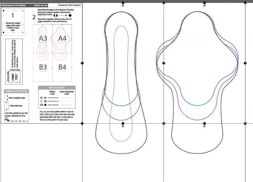 Cloth pad shop pattern