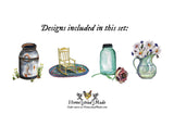 Hand Painted Note Cards - Homestead Set