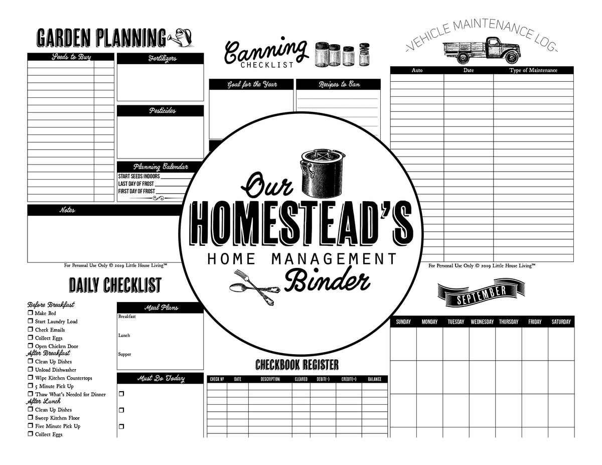 Homestead Management Binder Pages (Instant Download) – Home[stead] Made ...