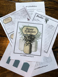 Old Fashioned Blue Recipe Binder Pages (Instant Download)