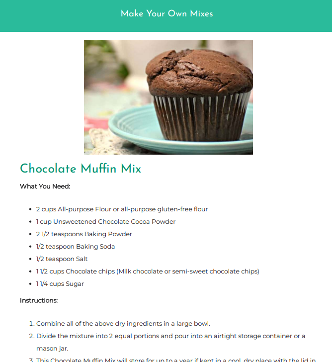 Make Your Own Mixes Ebook (Instant Download) Home[stead] Made Store