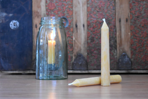 100% Pure Beeswax 6" Taper Candles (2 pack)